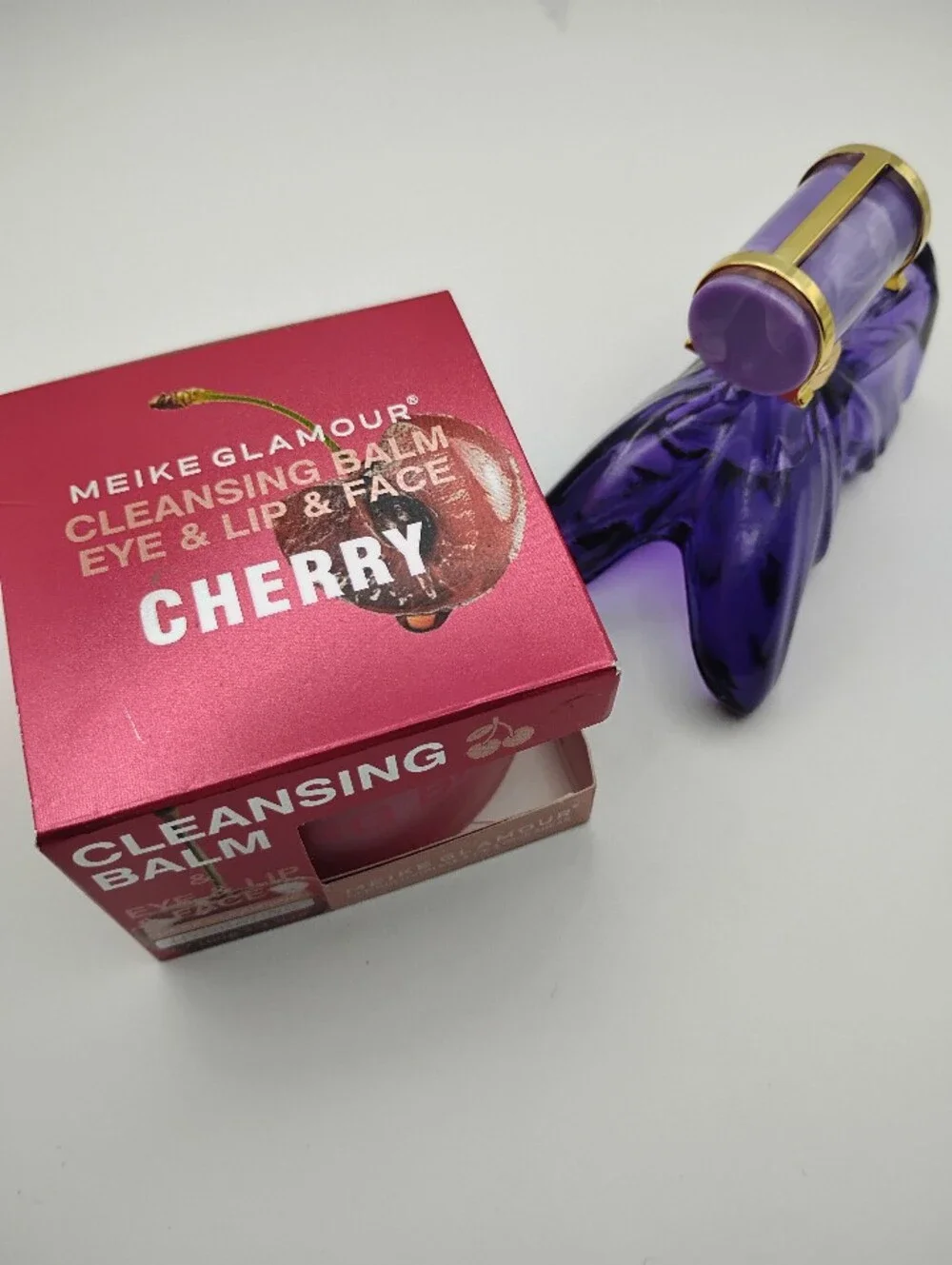 Glamour Cherry Cleansing Balm For Eyes, Lips, & Face Purple Butterfly Fragrance